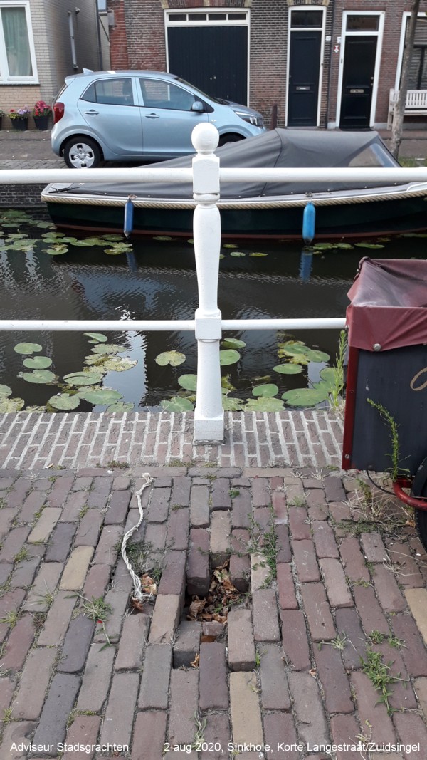 sinkhole zuidsingel kortelangestraat_kadeschade