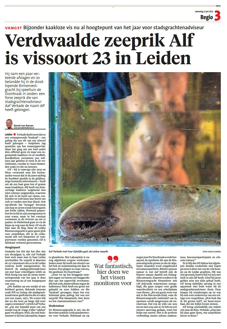 zeeprik Alf, 2jun2021, Leidsch Dagblad